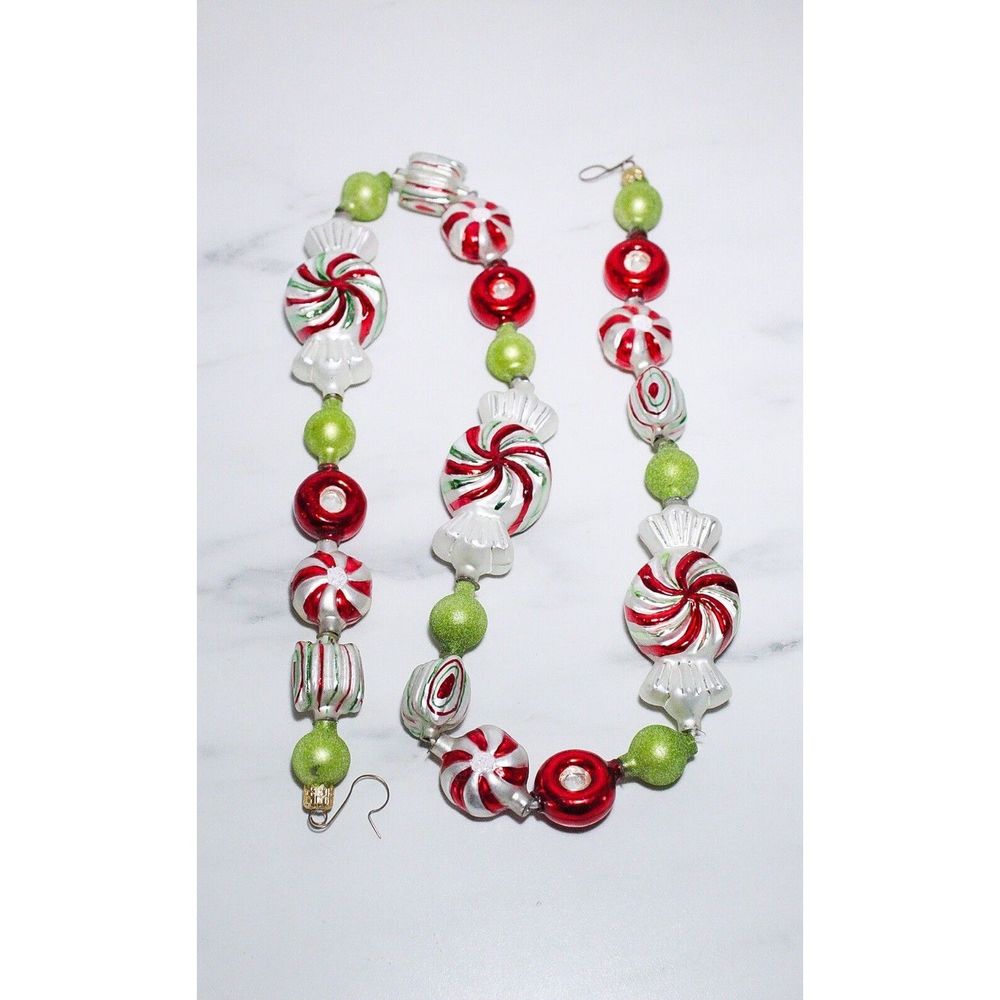 Christopher Radko “Penny Candy” Glass Garland 1997 Retired 3’ - Picture 1 of 7